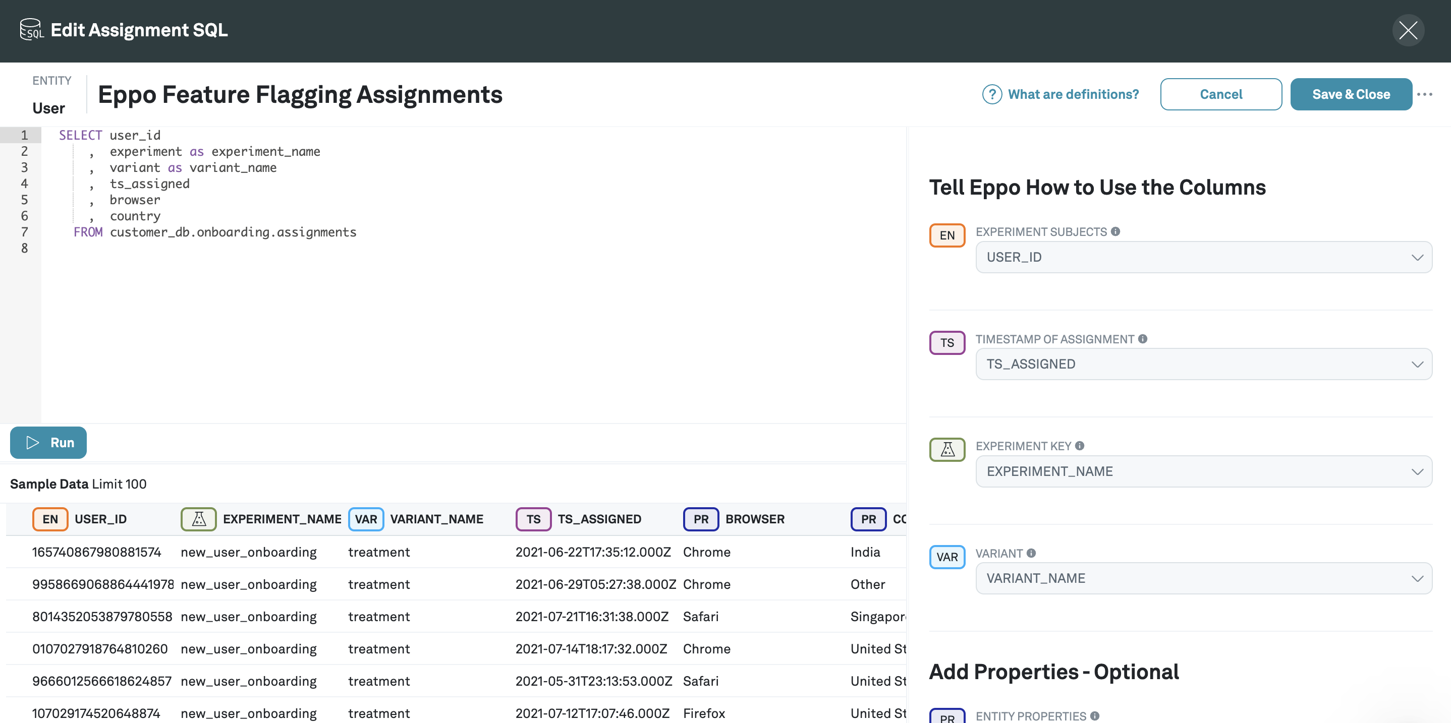 Write Assignment SQL Query