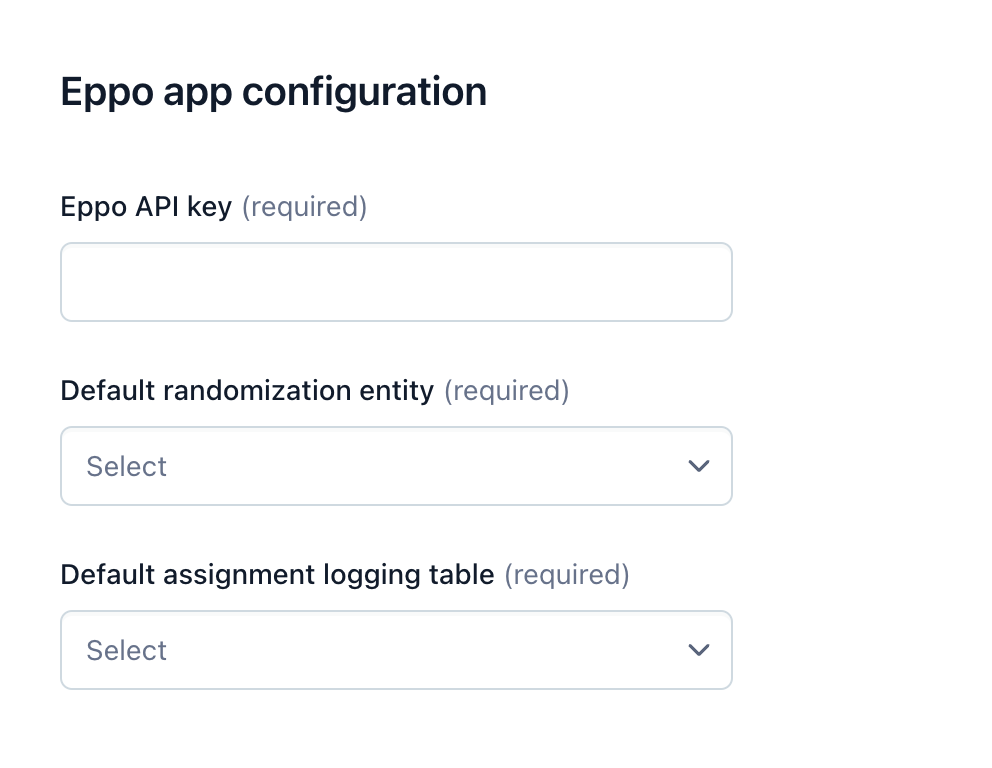 Configuring the Eppo marketplace app