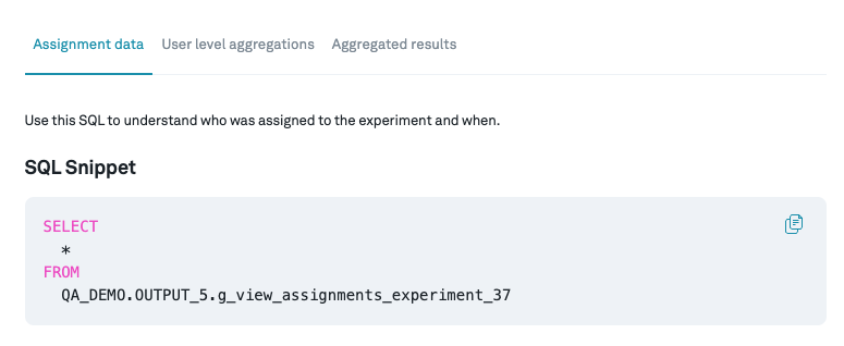 SQL for assignment data