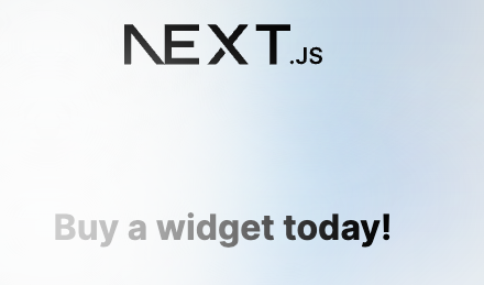 &#39;Buy a widget&#39; experience