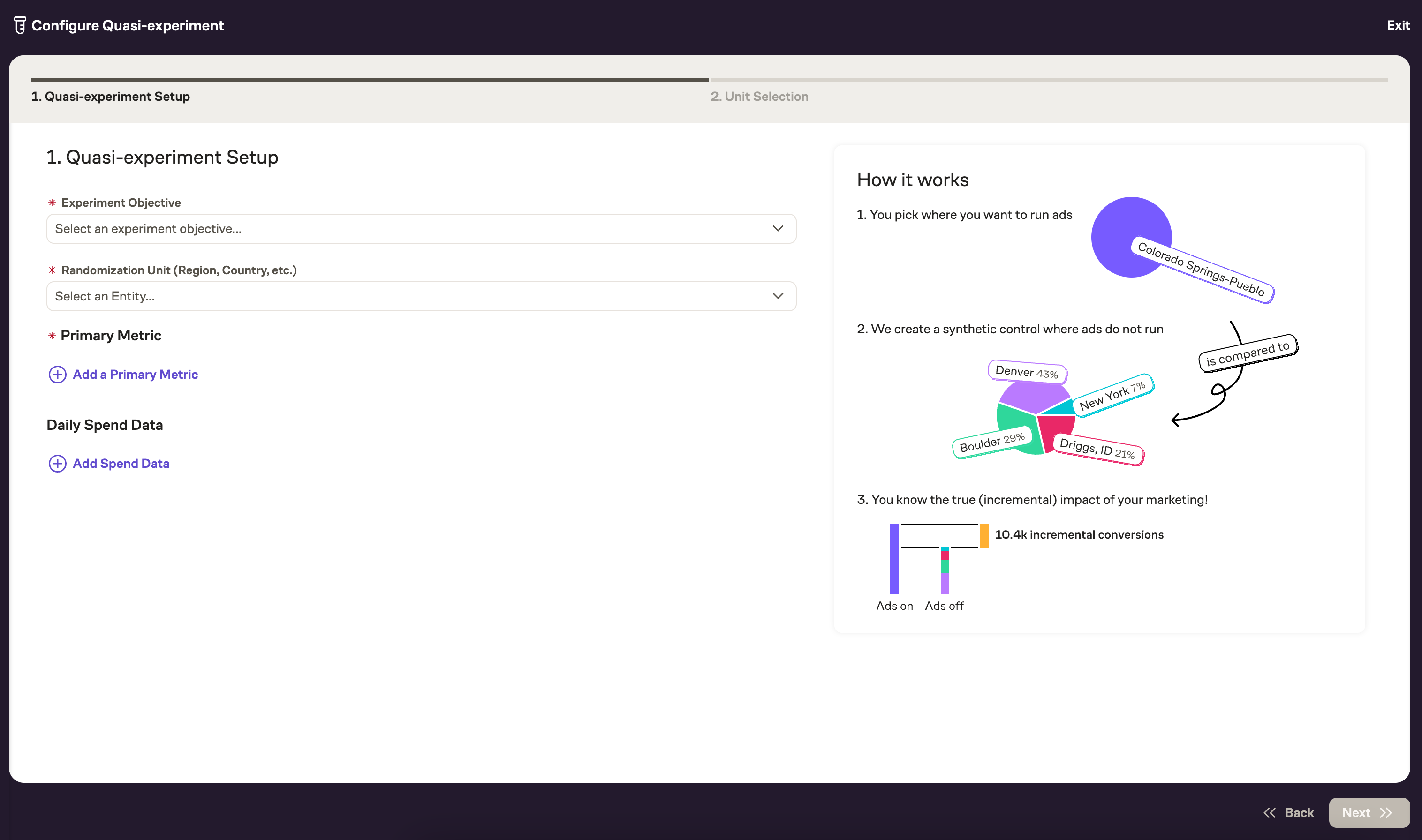 Create a Quasi-experiment