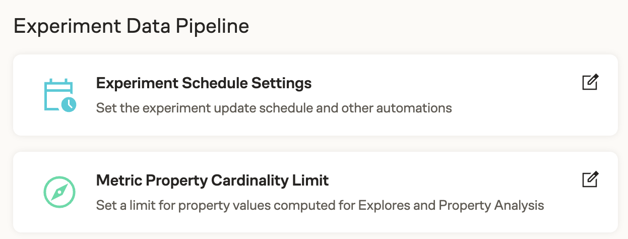 Settings to add metric properties to a Protocol