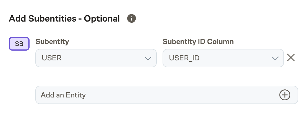 Map subentity in Assignment SQL