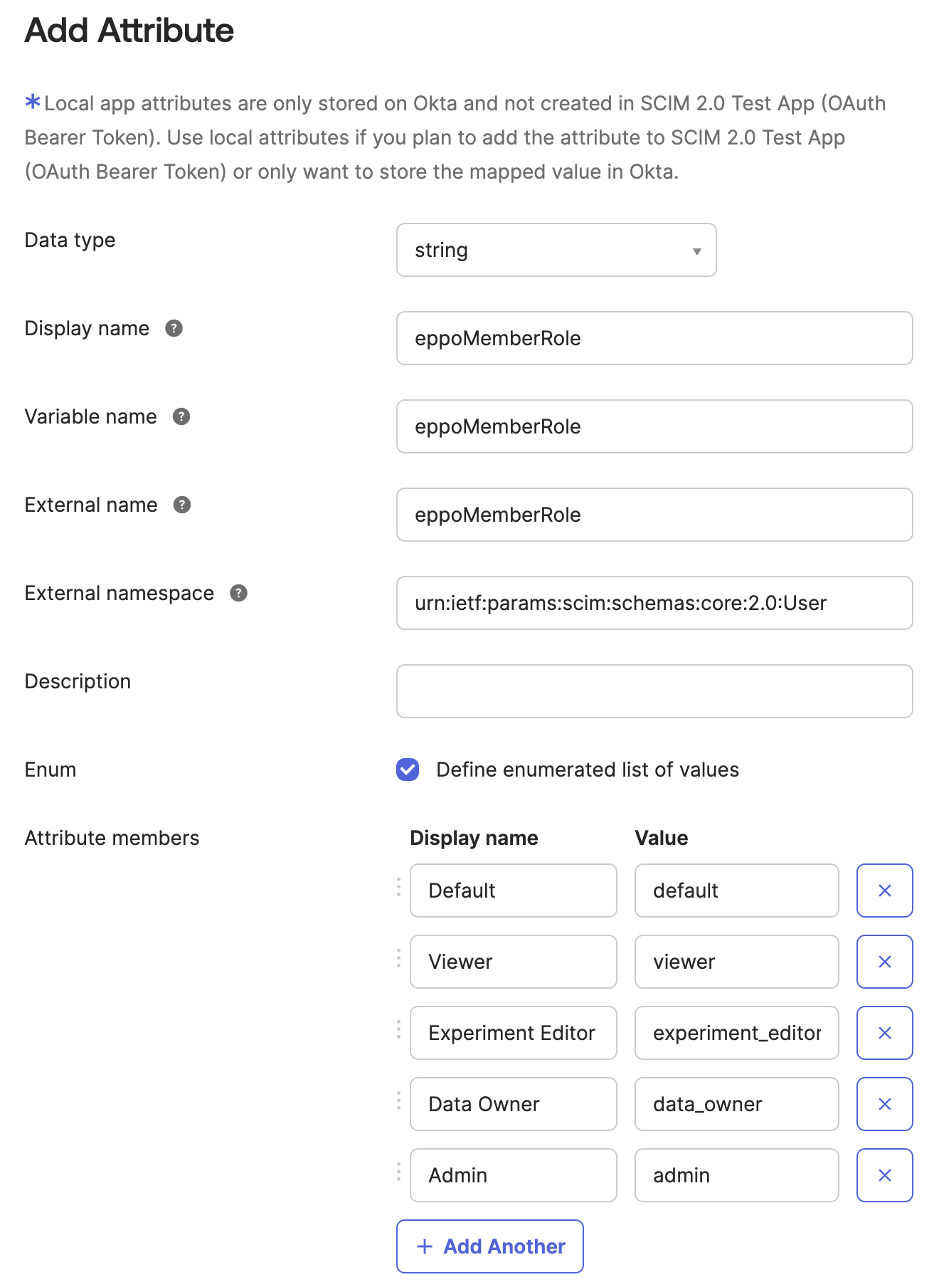 configure Okta API Integration