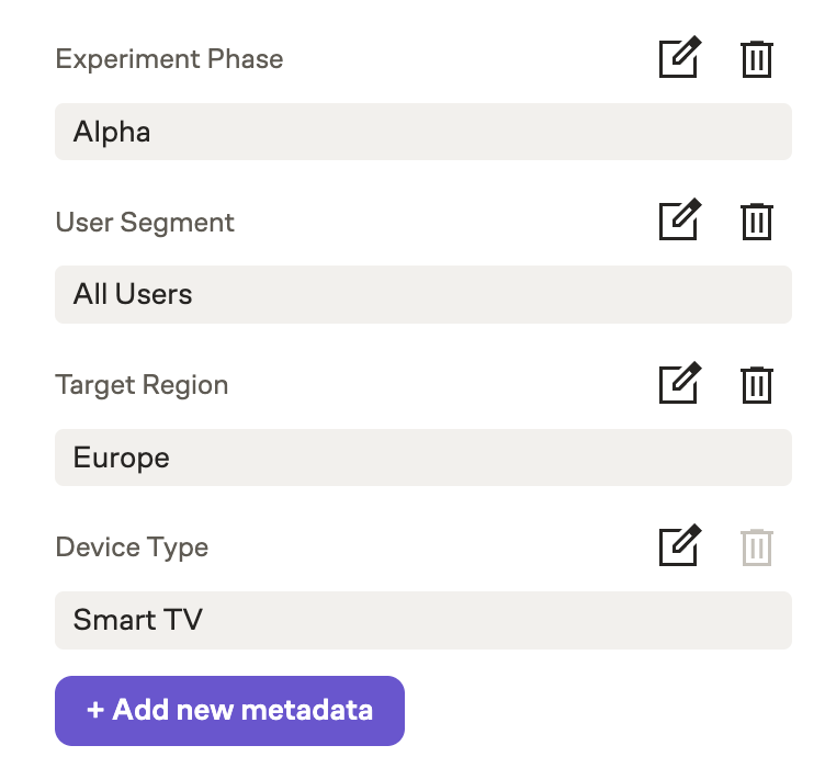 Metadata Experiment Sidebar